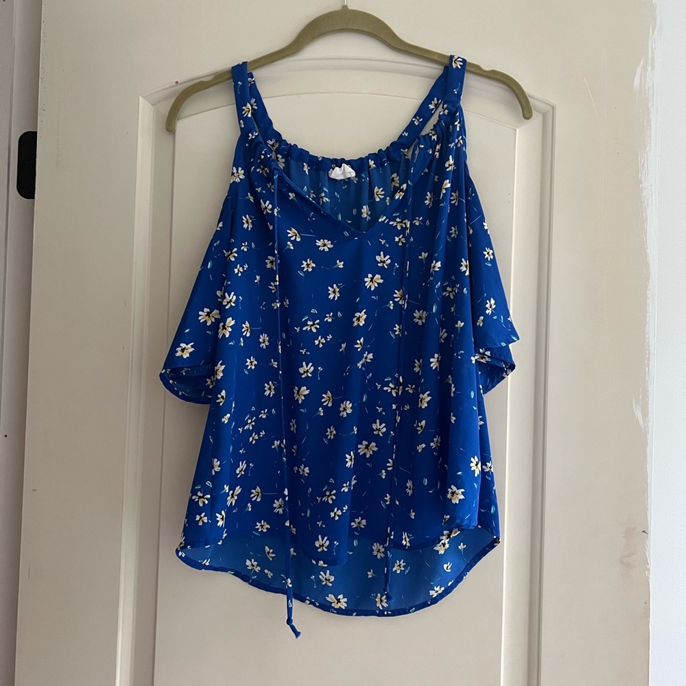 Blue boutique blouse